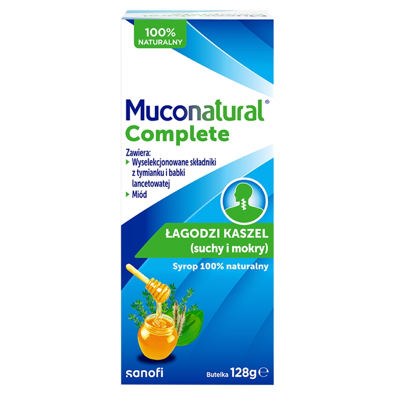 Muconatural Complete syrop na kaszel suchy i mokry, butelka 94 ml