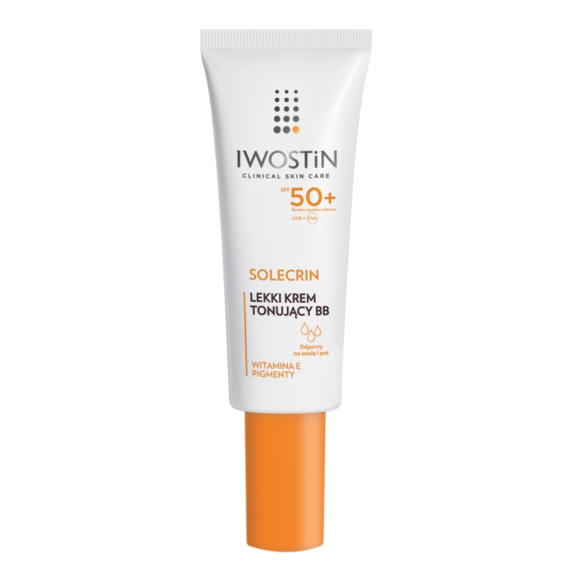 Iwostin Solecrin, krem tonujący BB do skóry wrażliwej SPF 50+, 30 ml