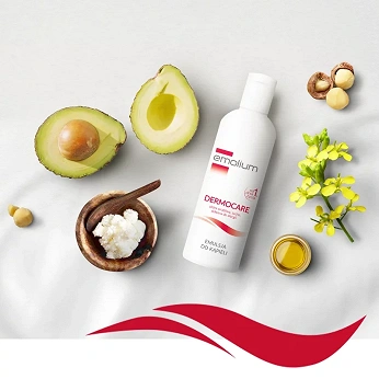 Emolium Dermocare, emulsja do kąpieli do skóry wrażliwej, suchej, skłonnej do alergii, 200 ml