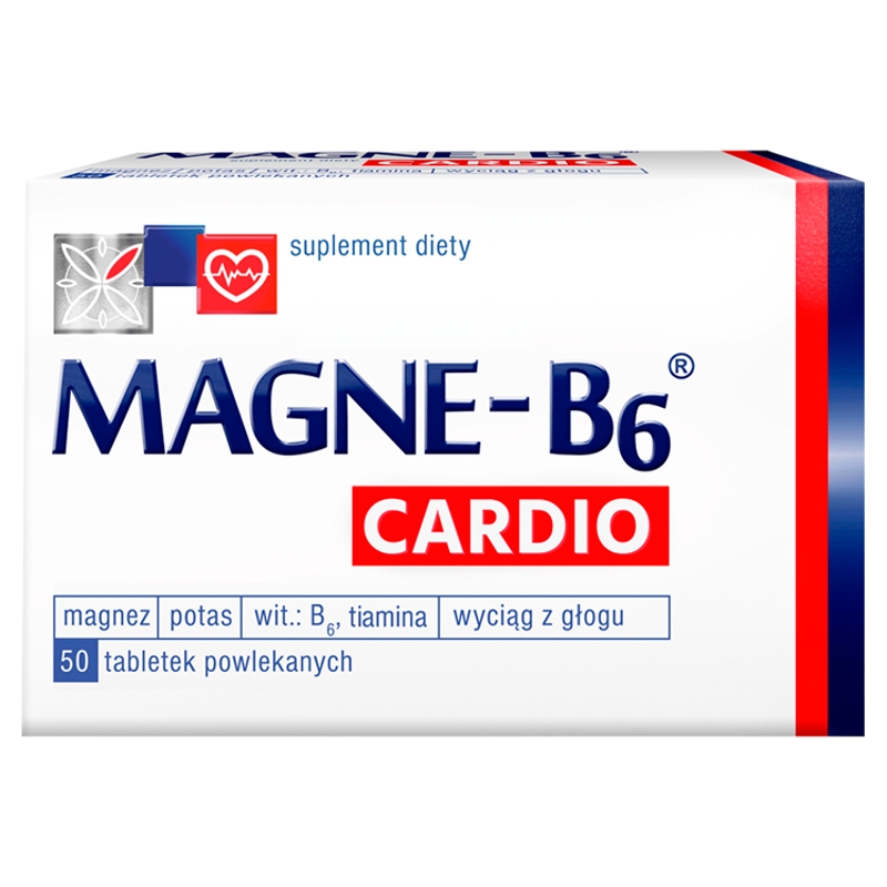 Magne B6 Cardio, tabletki ze składnikami wspomagającymi prawidłową pracę serca, 50 szt.