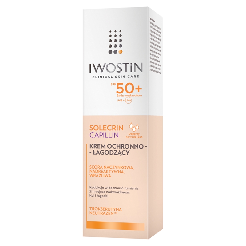 Iwostin Solecrin Capillin krem ochronny SPF 50+ do cery naczynkowej, 50 ml