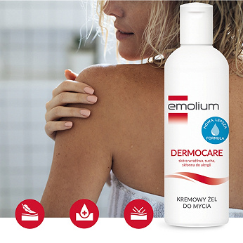 Emolium Dermocare , kremowy żel do mycia, 200 ml
