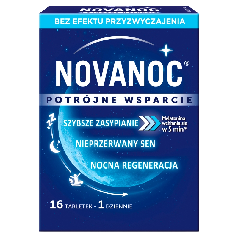 Novanoc , tabletki ze składnikami wspierającymi zdrowy sen, 16 szt.