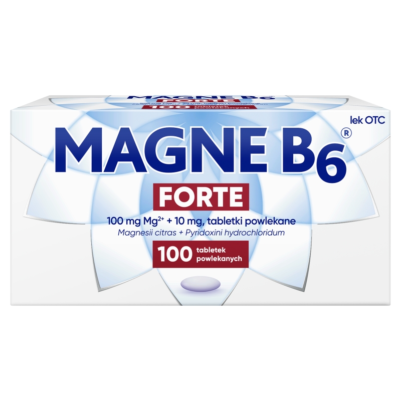 Magne B6 Forte tabletki uzupełniające niedobory magnezu i witaminy B6 w organizmie, 100 szt.
