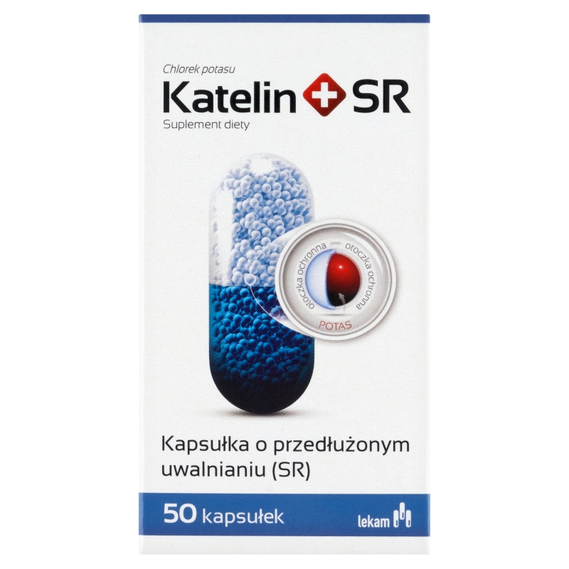Katelin+SR kapsułki ze składnikami pomagającymi utrzymać prawidłowe ciśnienie krwi, 50 szt.