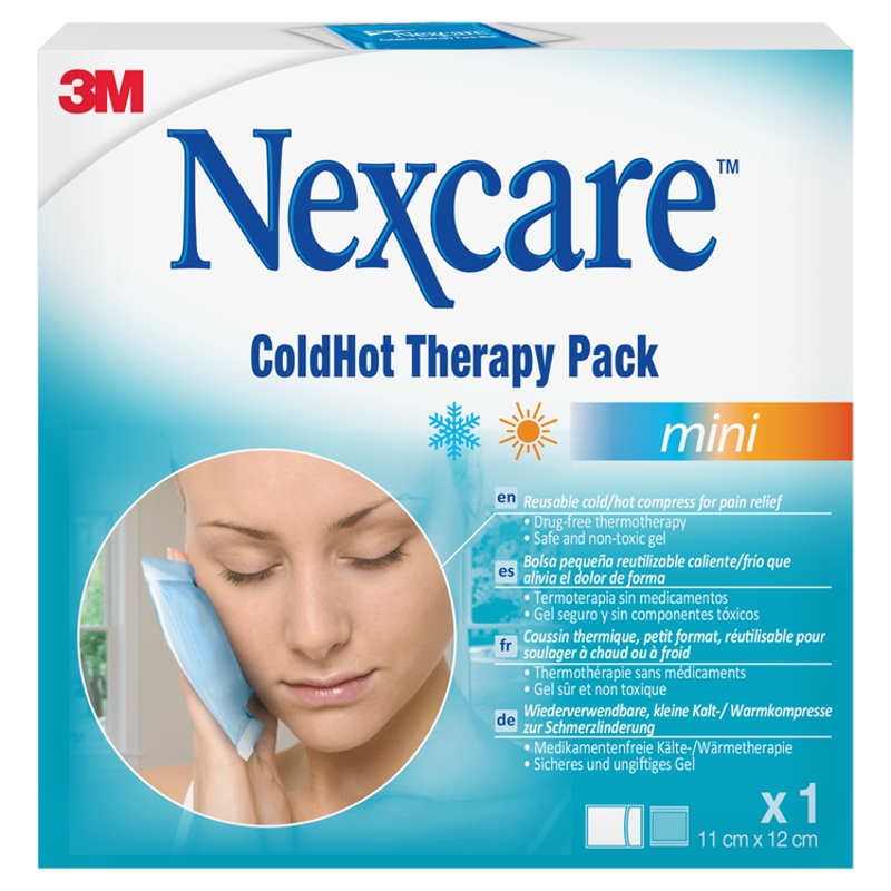  3M Nexcare ColdHot Mini zimno-ciepły okład wielokrotnego użytku, 11 x 12 cm, 1 szt.