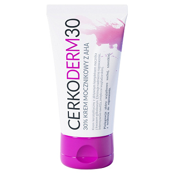 Cerkoderm 30, krem z mocznikiem zmiękczający zrogowaciały naskórek, 50 ml