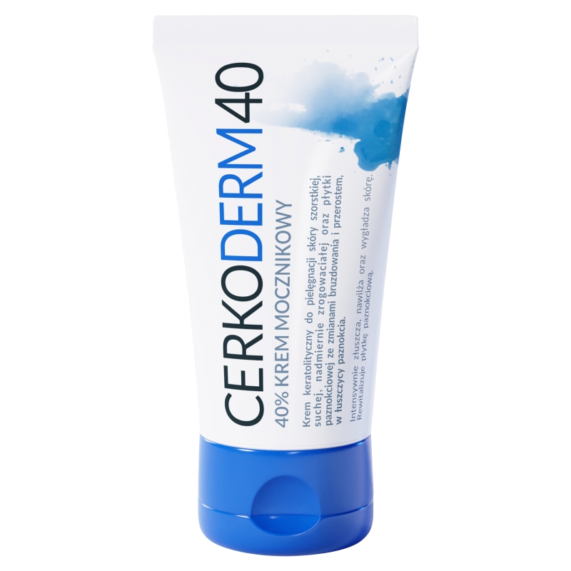 Cerkoderm 40, krem na zrogowaciałą skórę i łuszczycę paznokcia, tuba 50 ml