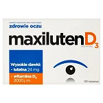 Maxiluten D3 tabletki ze składnikami wspierającymi zdrowie oczu i utrzymanie prawidłowej ostrości widzenia z witaminą D3, 30 szt.