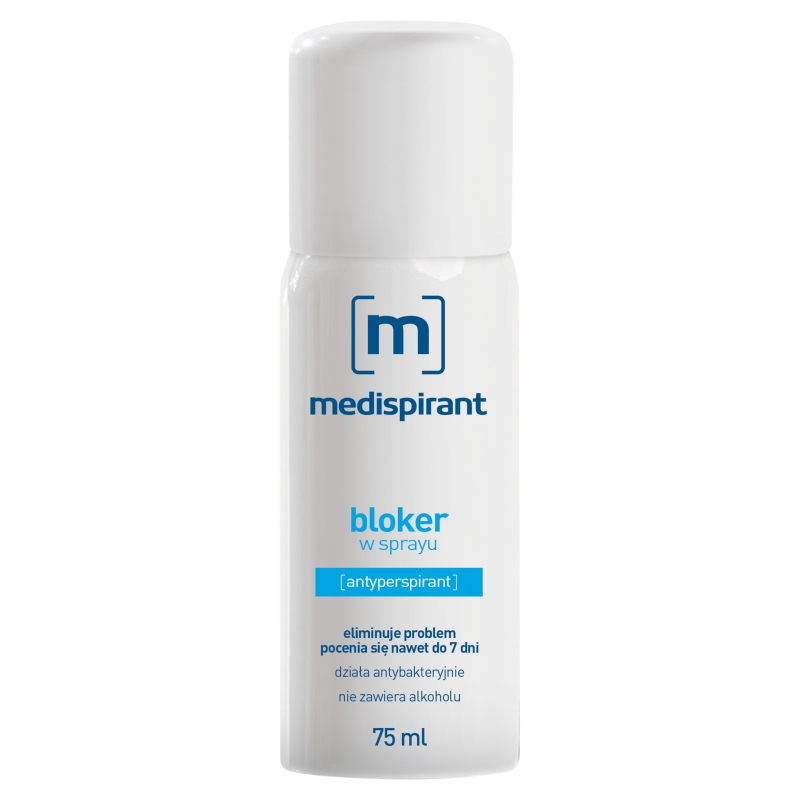 MEDISPIRANT Bloker w sprayu  eleminujący problem pocenia się, 75 ml