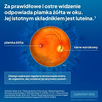 Maxiluten ginkgo+, tabletki ze składnikami wspierającymi oczyi sprawność umysłową, 30 szt.