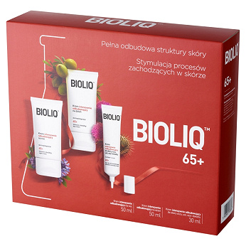 Bioliq 65+ , zestaw: krem na dzień, 50 ml + krem na noc, 50 ml + krem do skóry oczu, ust, dekoltu, 30 ml