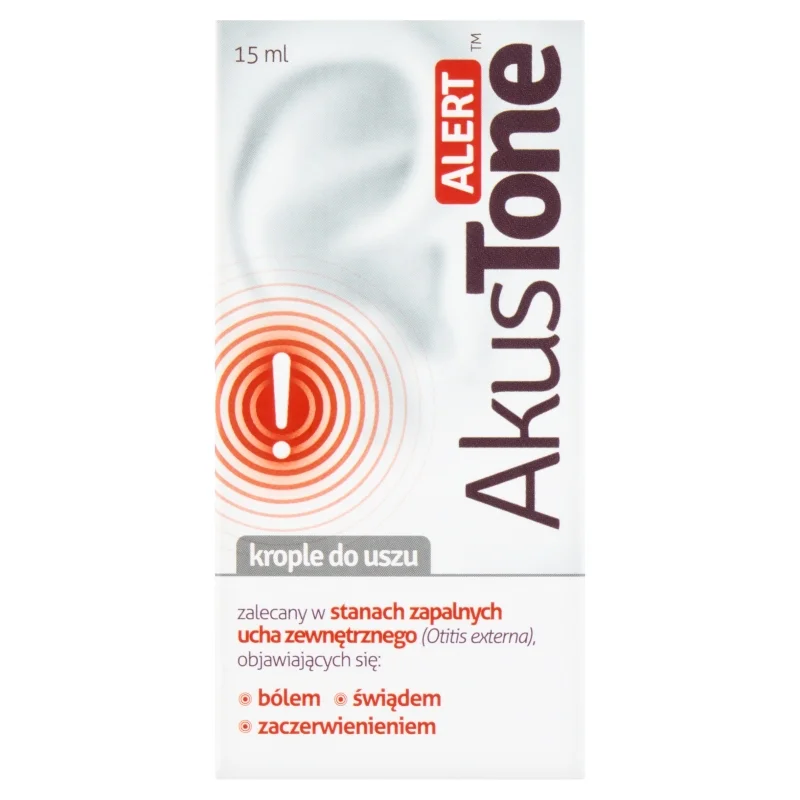 AkusTone ALERT krople w stanach zapalnych ucha, 15 ml