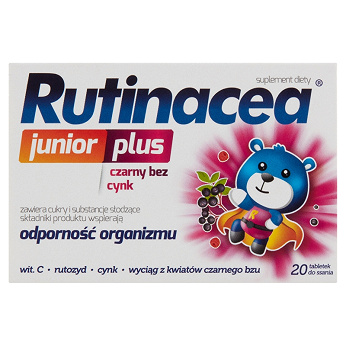 Rutinacea Junior Plus , tabletki dla dzieci, 20 szt. KRÓTKA DATA 31.07.2026