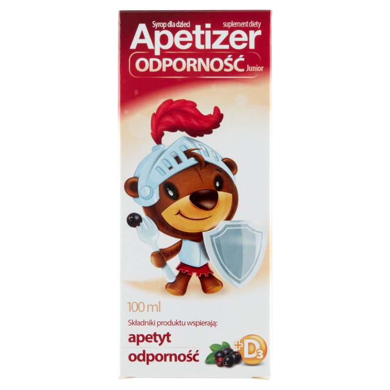 Apetizer Odporność Junior , syrop ze składnikami wspierającymi apetyt i odporność, 100 ml