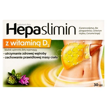 Hepaslimin, z witaminą D 30 tabletek