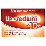 LIPOREDIUM 40+ tabletki ze składnikami wspomagającymi redukcję masy ciała, 60 szt.