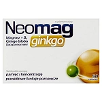 Neomag Ginkgo 50 tabletek KRÓTKA DATA 31.05.2024