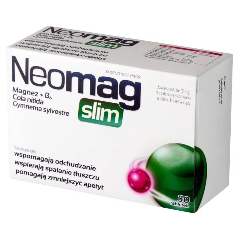 Neomag Slim, tabletki ze składnikami wspomagającymi odchudzanie, 50 szt.