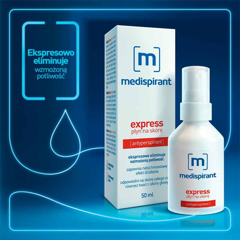 Medispirant Express, antyperspirant eliminujący wzmożoną potliwość, 50 ml