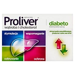 Proliver Diabeto tabletki ze składnikami wspomagającymi wątrobę i cholesterol, 30 szt.