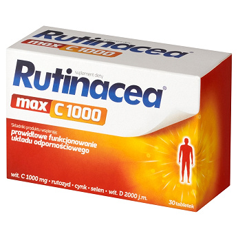 Rutinacea Max C 1000, tabletki, 30 szt. KRÓTKA DATA 30.11.2025