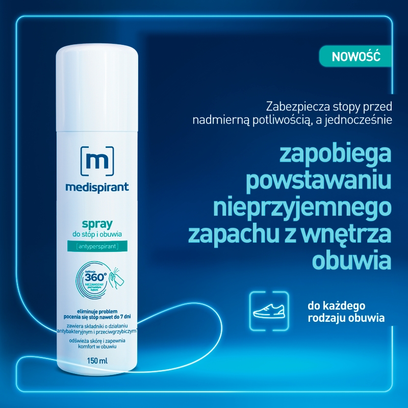 Medispirant, spray do stóp i obuwia, 150 ml