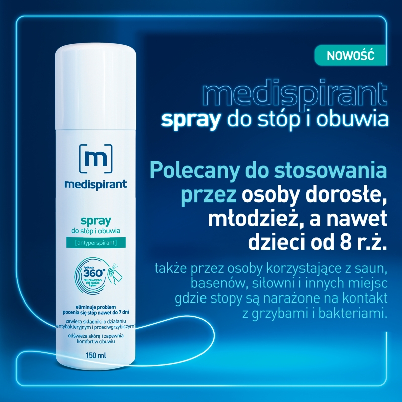 Medispirant, spray do stóp i obuwia, 150 ml