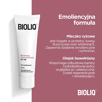 Bioliq BHL, barierowy krem do rąk, 75 ml