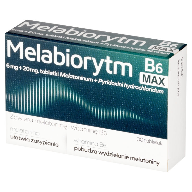 Melabiorytm B6 Max , tabletki ułatwiające zasypianie, 30 szt. KRÓTKA DATA 30.,06.2026