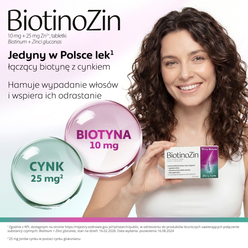 BiotinoZin , 30 tabletek
