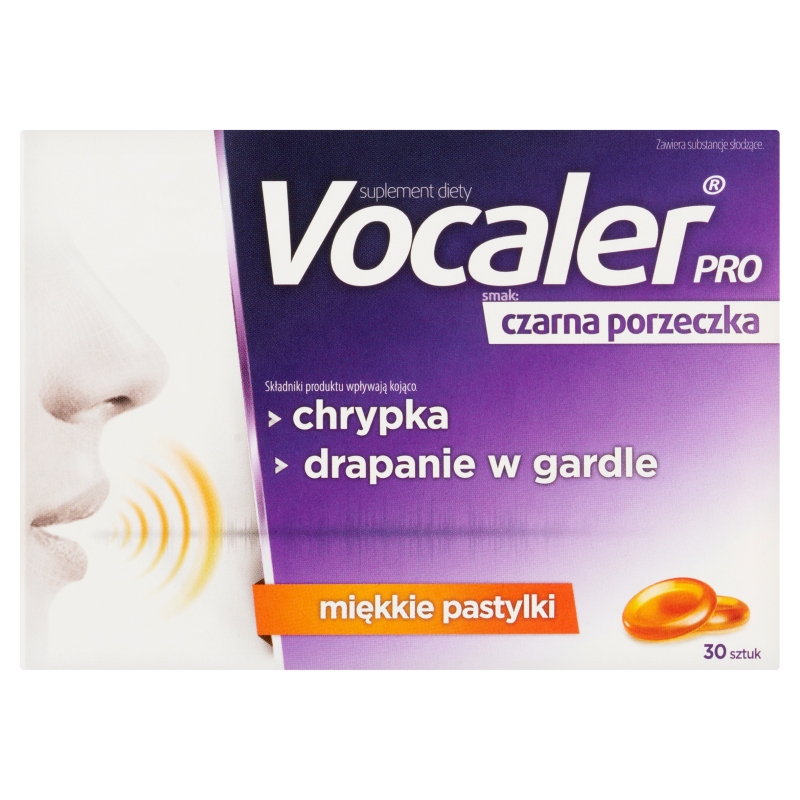 Vocaler Pro 30 pastylek do ssania, czarna porzeczka