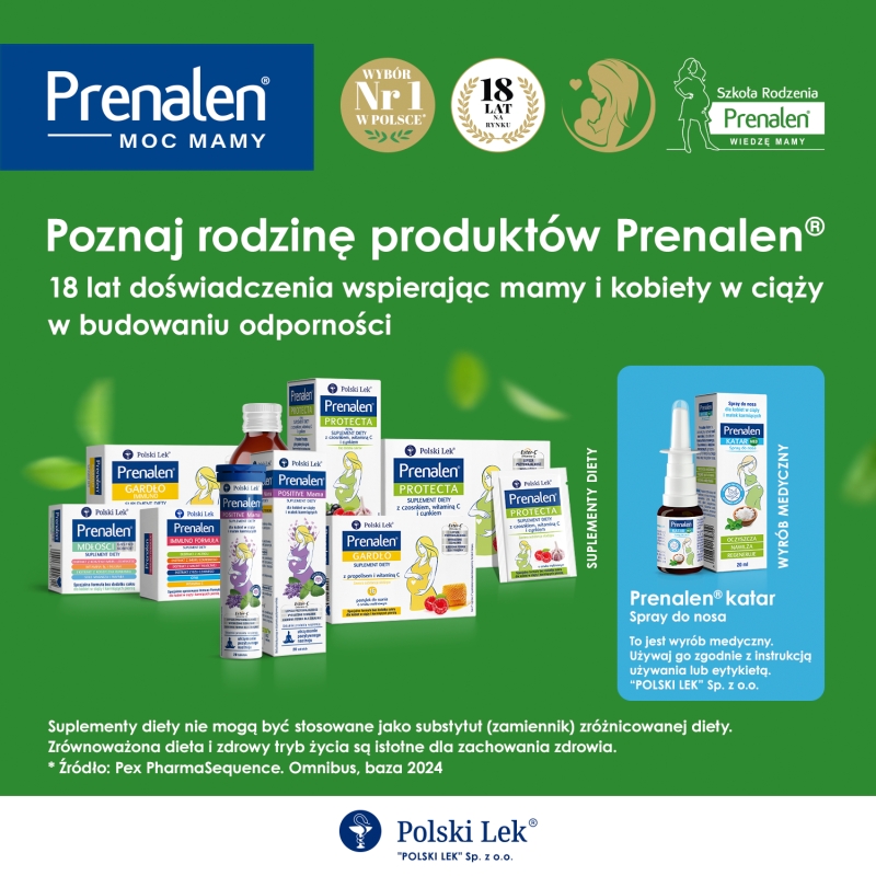 Prenalen Gardło, pastylki dla kobiet w ciąży i matek karmiących, 16 szt.