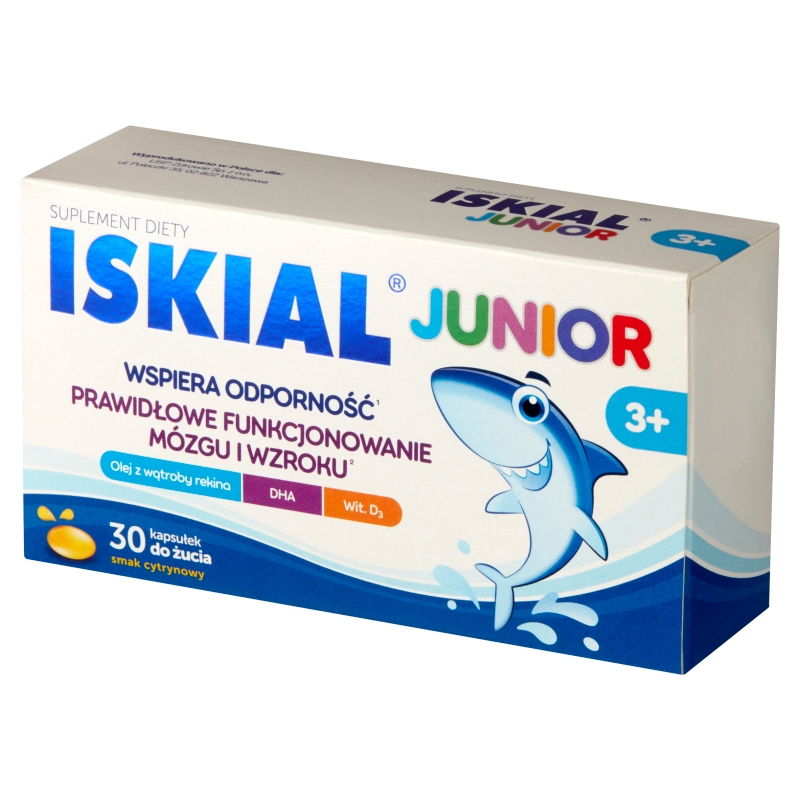 Iskial Junior, kapsułki do żucia o smaku cytrynowym, 30 szt.