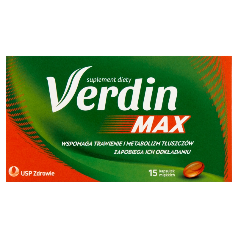 Verdin MAX kapsułki ze składnikami wspierającymi trawienie i metabolizm kwasów tłuszczowych, 15 szt.