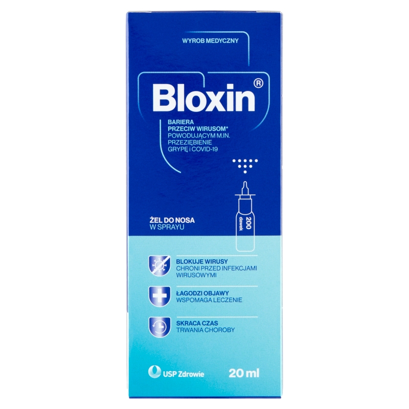 Bloxin, żel do nosa w sprayu o działaniu przeciwwirusowym, 20 ml