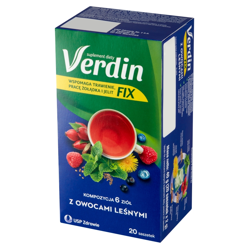 Verdin FIX z Owocami leśnymi, zioła, 20 szt.