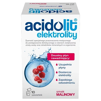 Acidolit, o smaku malinowym dla dzieci, 10 sasz.