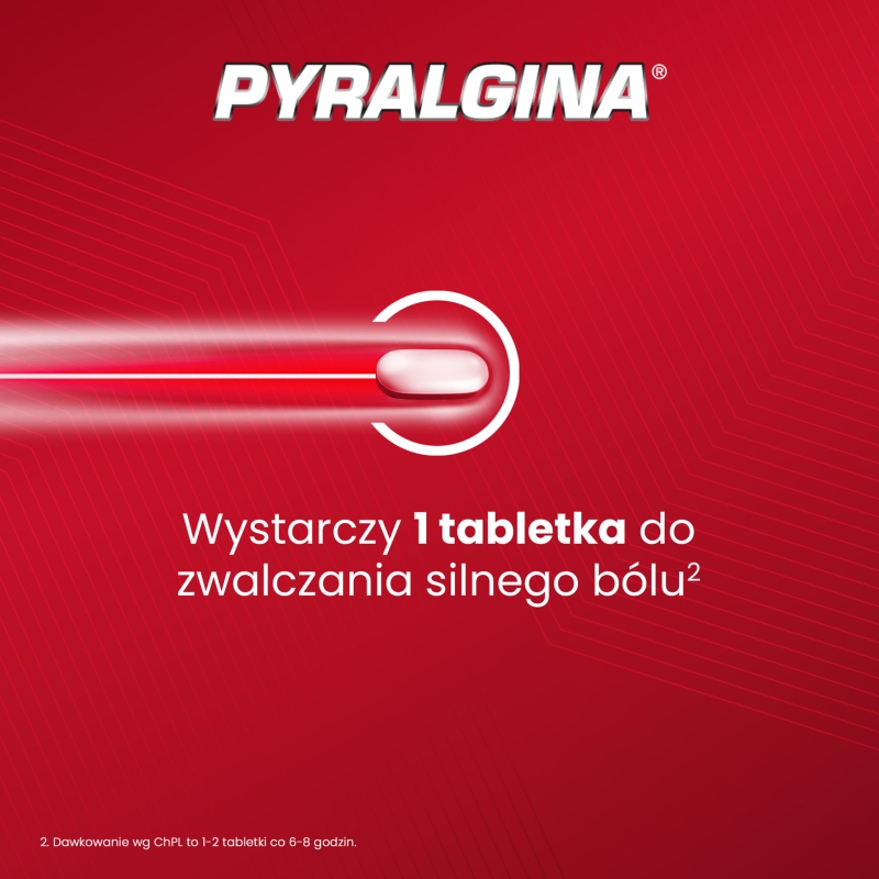 Pyralgina 500 mg, tabletki na ból o dużym nasileniu i gorączkę, 12 szt.
