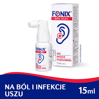Fonix Ból Uszu, spray na podrażnienie, infekcję i ból ucha, 15 ml