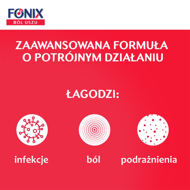 Fonix Ból Uszu, spray na podrażnienie, infekcję i ból ucha, 15 ml