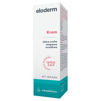 ELODERM Krem, do skóry suchej atopowej i wrażliwej od 1 dnia życia, 75 ml