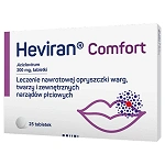 Heviran Comfort tabletki na leczenie nawrotowej opryszczki warg i twarzy, 25 szt.