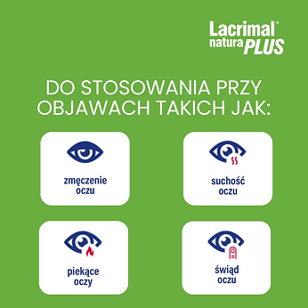 Lacrimal Natura Plus , krople do oczu nawilżające, 10 ml