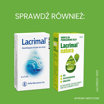 Lacrimal Natura Plus , krople do oczu nawilżające, 10 ml