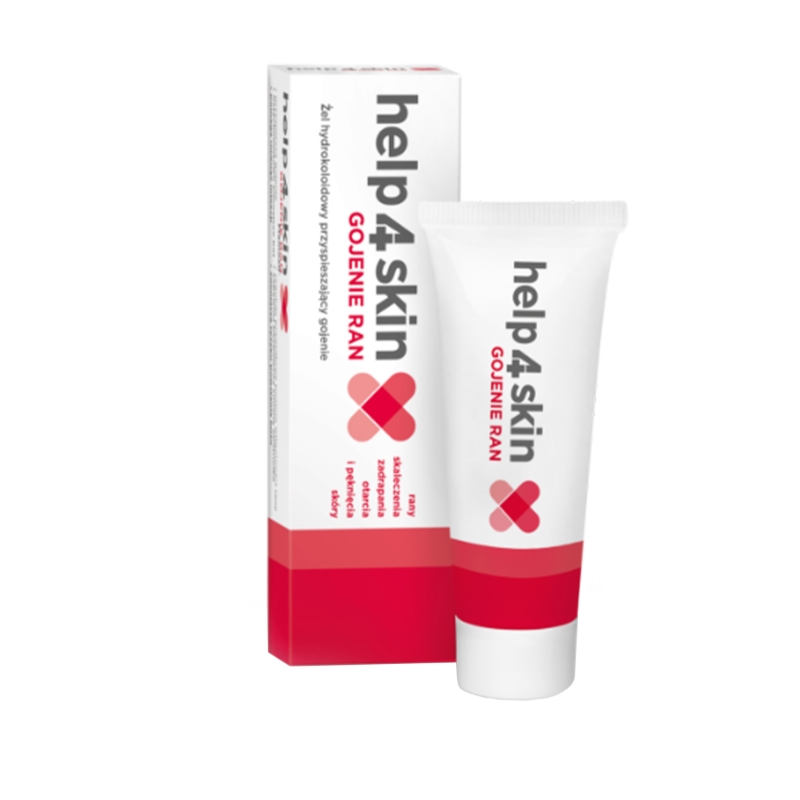 Help4Skin Gojenie Ran, żel do pielęgnacji suchych i wilgotnych ran, 20 g