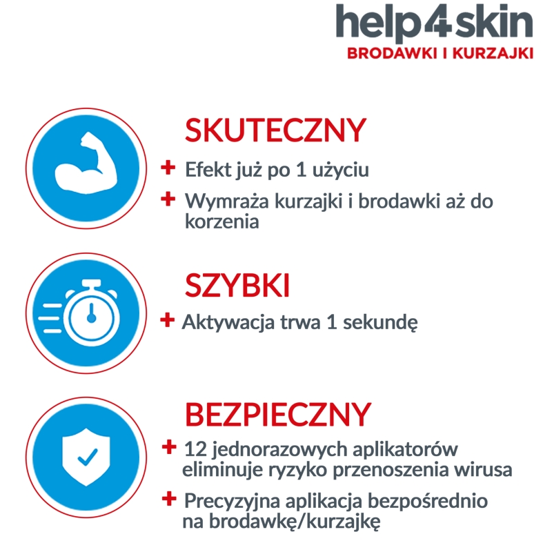 Help4skin, preparat do usuwania brodawek i kurzajek, 50 ml