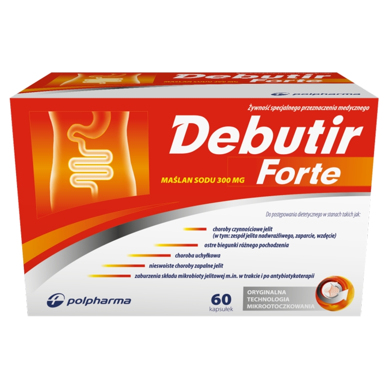 Debutir Forte 0,3 g , kapusłki z maślanem sodu, 60 szt.