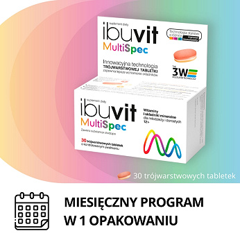 Ibuvit MultiSpec, tabletki z witaminami i minerałami, 30 szt.