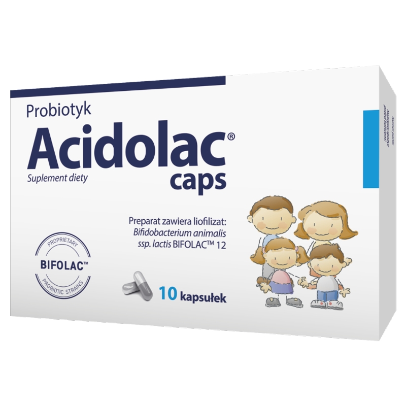 Acidolac kapsułki ze składnikami wzmacniającymi florę bakteryjną, 10 szt.